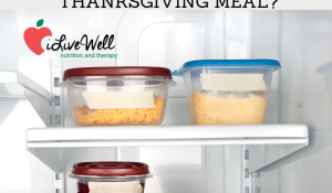 enjoying thanksgiving leftovers